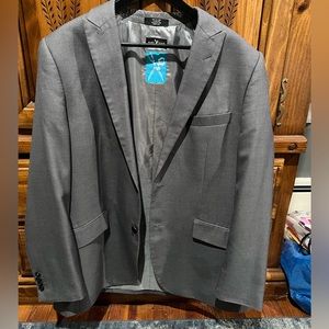 Gray suit jacket